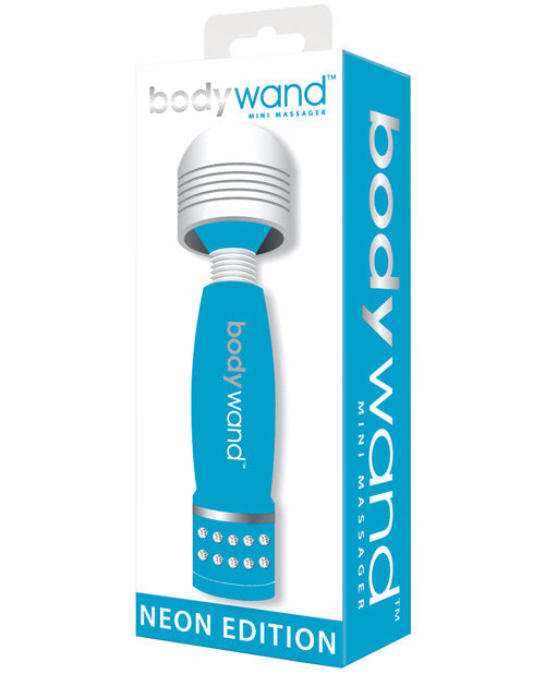 Bodywand Neon Mini Wand Vibrator - Neon Blue